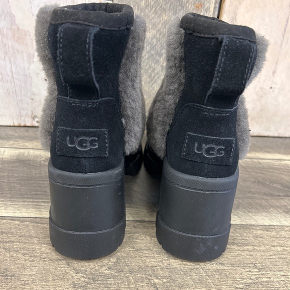 NWT UGG BROOKLYN SUNBURST BLK FUR BOOT 7.5 - Picture 2 of 4